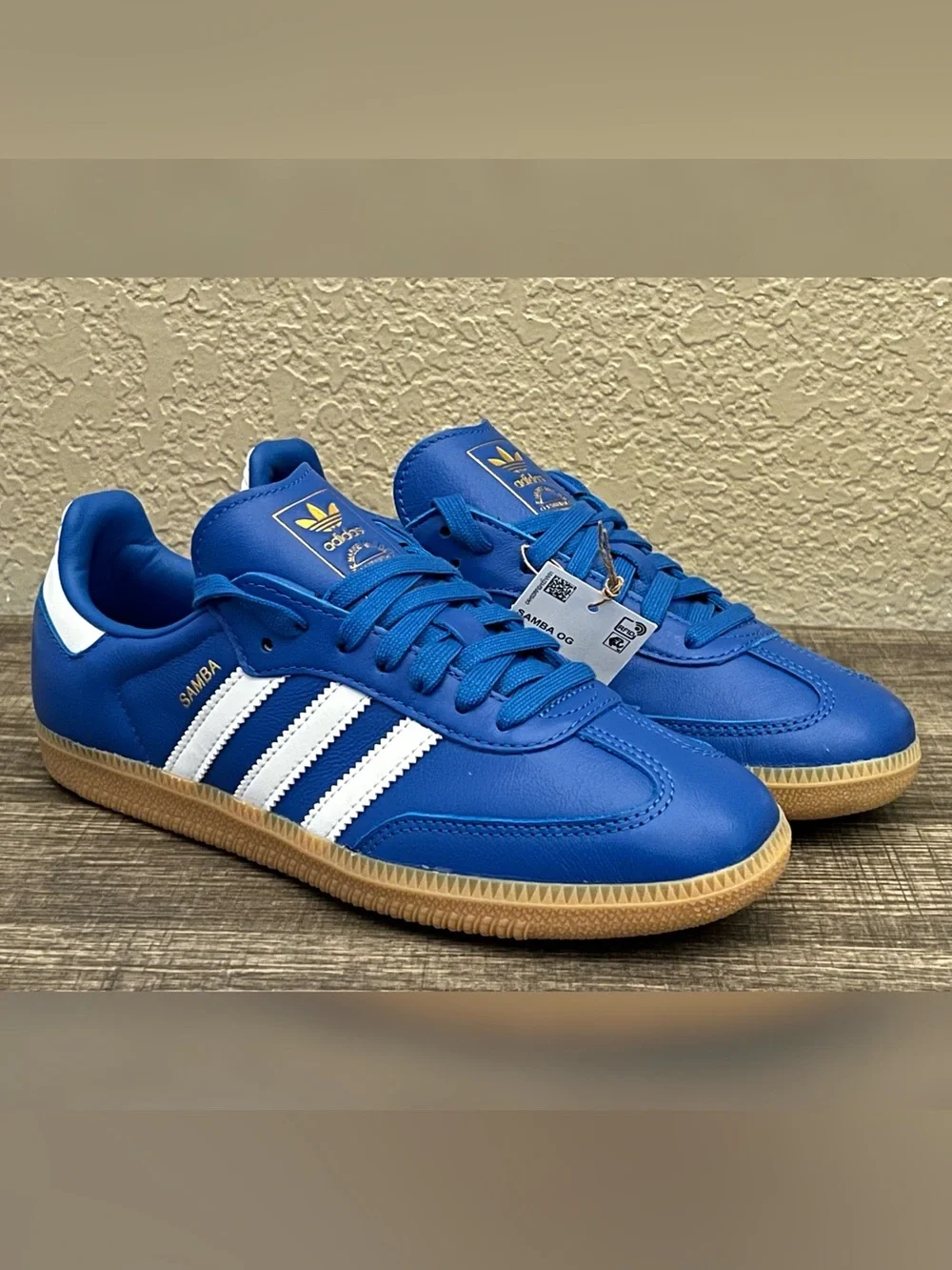 Adidas Originals Samba Blue Color Shoes Men's Size-5.5